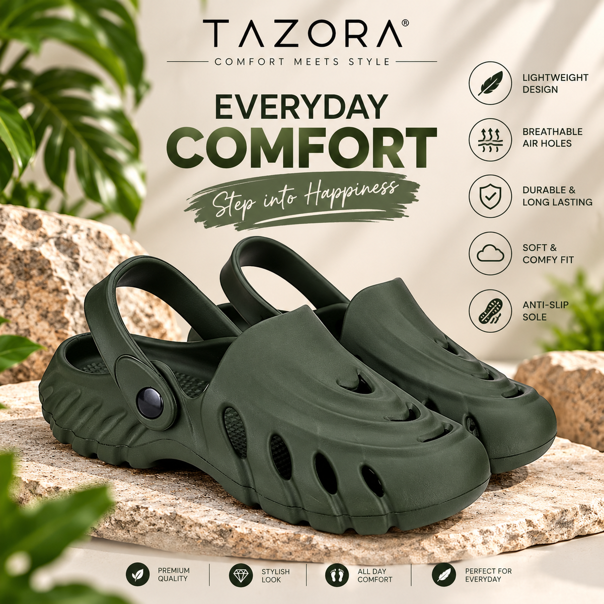Clogs for Men (Olive)